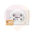 Розетка 2-ая с заземлением белая ViKO Karre 90960056 купить в Донецке ДНР 