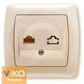 Розетка компьютерная 1-ая RJ-45 крем ViKO Carmen 90562032 купить в Донецке ДНР 