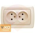Розетка 2-ая без заземления крем ViKO Carmen 90562055 купить в Донецке ДНР 