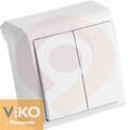 VERA Выключатель ДВУХКЛАВИШНЫЙ, БЕЛЫЙ 90681002 купить в Донецке ДНР 