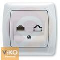 Розетка компьютерная 1-ая RJ-45 белая ViKO Carmen 90561032 купить в Донецке ДНР 