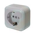 Розетка 1-мест. отк. уст. c з/к RA 16-133-Б(пластик) (60) купить в Донецке ДНР 