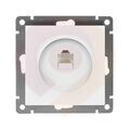 Розетка компьютерная одноместная "UNIVersal" серия "Афина", с/у, 1А, RJ45, белая (еврослот) купить в Донецке ДНР 