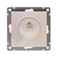 Розетка компьютерная одноместная "UNIVersal" серия "Афина", с/у, 1А, RJ45, жемчуг (еврослот) купить в Донецке ДНР 