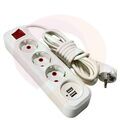 Сетевой фильтр ALFA 3гн. с/з 3м. 2usb (KHA №G25-002) (1/60) купить в Донецке ДНР 