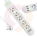 Удлинитель с кнопкой 5гн. с/з 2м. 3usb CCL-023U-2M белый купить в Донецке ДНР 