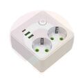 Разветвитель с кнопкой 2гн. с/з 2usb 1type-c CCL-060U белый купить в Донецке ДНР 