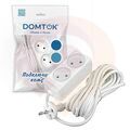 Удлинитель бытовой "DOMTOK" 2 гнезда, ПВС 2*1, 2,2кВт, б/з 5м (1/40) купить в Донецке ДНР 