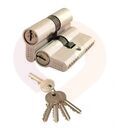 Цилиндровый механизм MAXI Locks N80 английский ключ/ключ SN Матовый никель купить в Донецке ДНР 