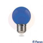 Лампа светодиодная LED 1вт Е27 синий (шар) купить в Донецке ДНР 