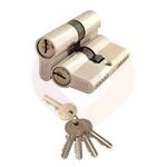 Цилиндровый механизм MAXI Locks N80 английский ключ/ключ SN Матовый никель купить в Донецке ДНР 