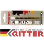Сверло по металлу Ritter EC  5,4 мм (HSS-G M2 Gold&Black) DIN 338 RN (1 шт в блистере) (1000/250/1) купить в Донецке ДНР 