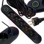 Удлинитель с кнопкой 5гн. с/з 5м. 3usb CCL-023U-5M черный купить в Донецке ДНР 